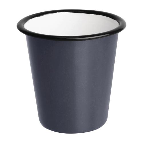 Olympia Enamel Grey/Black Tumbler - 310ml 10 2/5fl oz (Box 6)