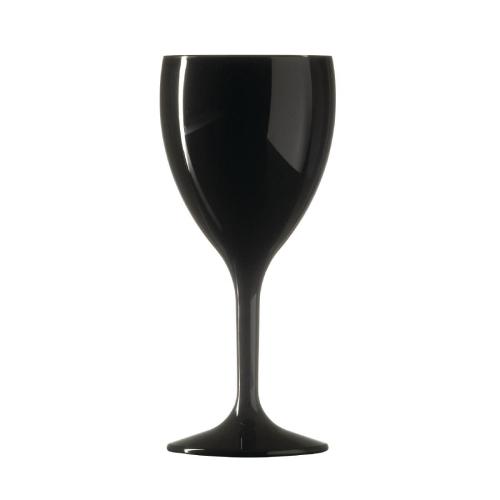 BBP Wine Glass Black Polycarbonate - 312ml 11oz (Box 12)