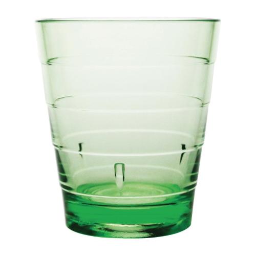 Kristallon Polycarbonate Ringed Tumbler - 285ml 10oz Green (Box 6)
