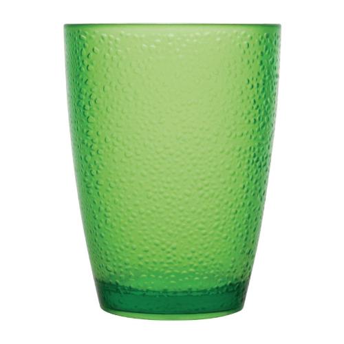 Kristallon Polycarbonate Pebbled Tumbler - 275ml 9.75oz Green (Box 6)