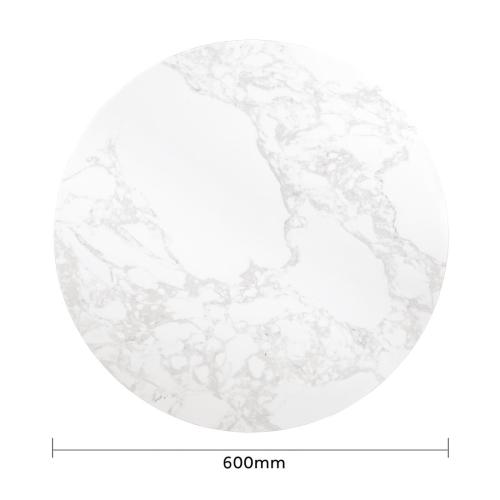 Bolero Table Round White Marble - 600mm