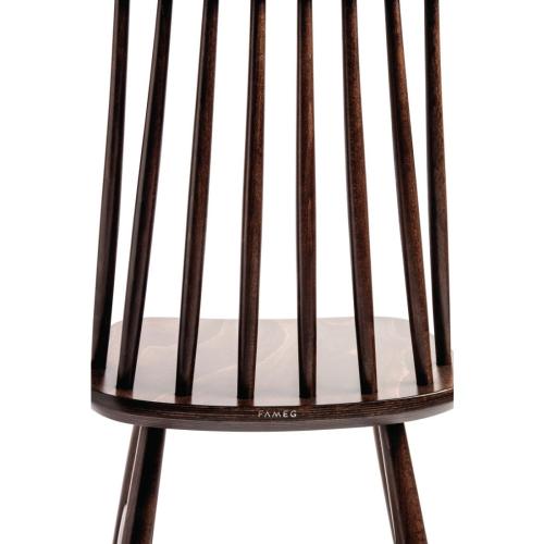 Fameg Farmhouse Angled Sidechair Walnut Effect (Pack 2)