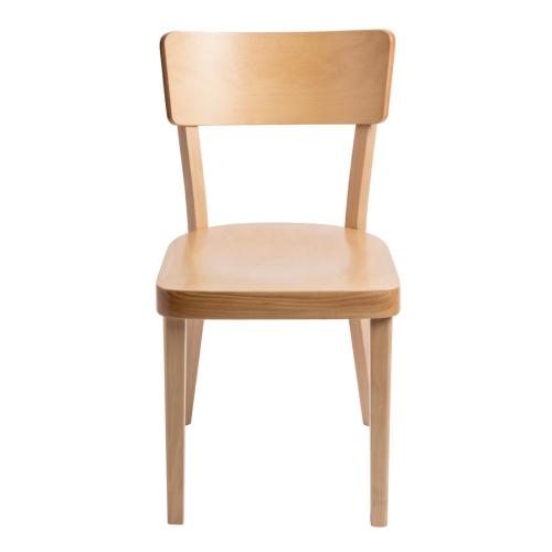 Fameg Plain Side Chair Natural Beech (Pack 2)