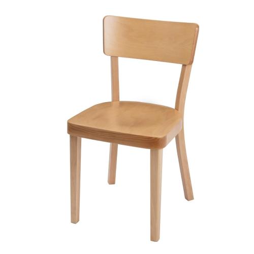 Fameg Plain Side Chair Natural Beech (Pack 2)
