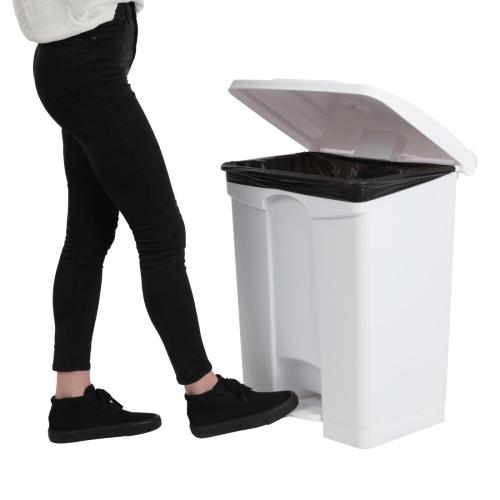 Jantex Kitchen Pedal Bin White - 65Ltr