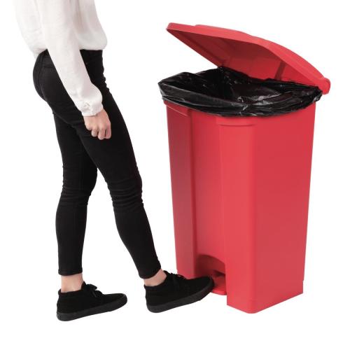 Jantex Kitchen Pedal Bin Red - 87Ltr