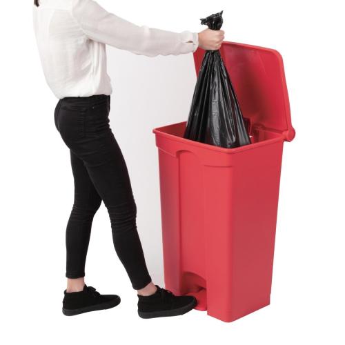 Jantex Kitchen Pedal Bin Red - 87Ltr