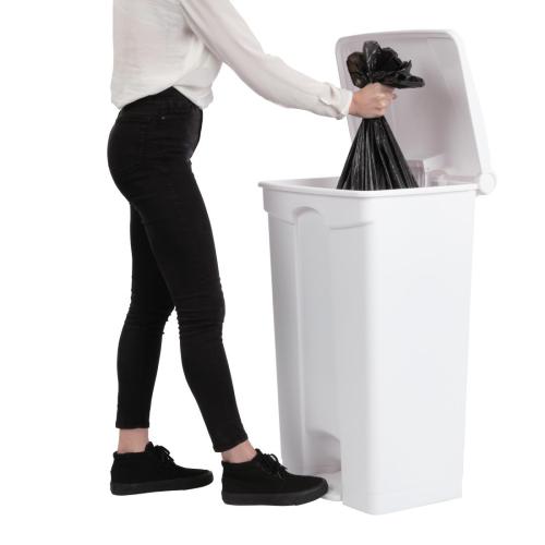 Jantex Kitchen Pedal Bin White - 87Ltr