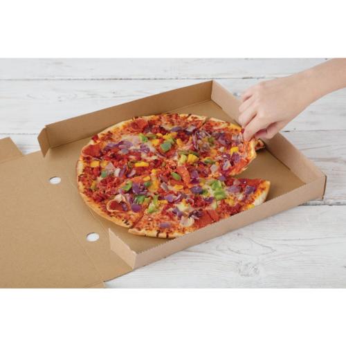 EDLP Fiesta Compostable Kraft Pizza Box - 14" (Box 50)  FSC Recycled