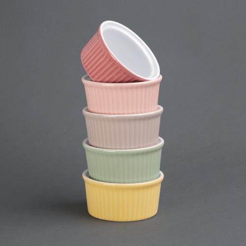 Olympia Pastel Ramekin Red - 70ml 2 3/10fl oz (Box 12)
