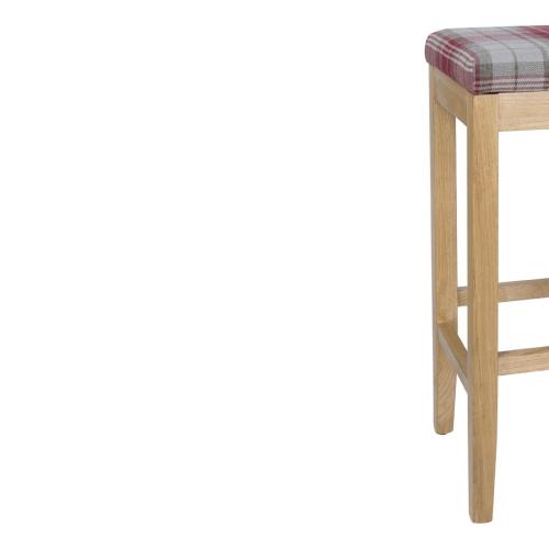 Bolero Austin High Stool Wine Tartan (Single)