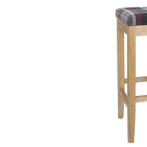 Bolero Austin High Stool Grey Tartan (Single)