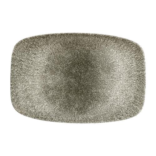 Churchill Raku Quartz Black Oblong Chefs Plate 12 x 7 4/5" (Box 6) (Direct)