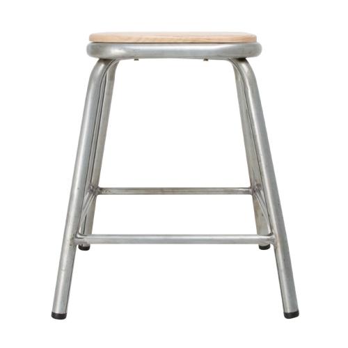 Bolero Cantina Low Stool Galvanised (Box 4)