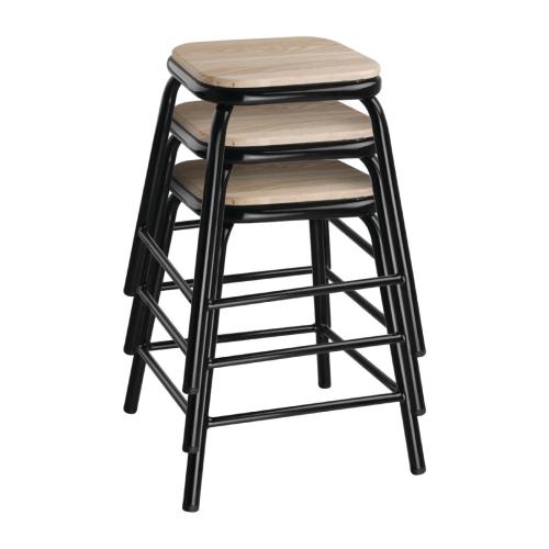 Bolero Cantina Low Stool Black (Box 4)