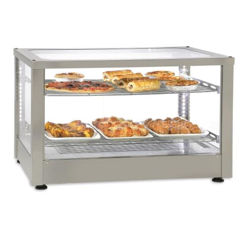 Heated Display Cabinet - Counter Top 2 Shelf (1/1GN) Stainless Steel (Direct)
