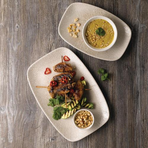 Raku Agate Grey Chefs Oblong Plate - 23.7x15.7cm 9 1/3x6 1/8" (Box 12) (Direct)