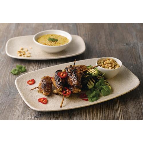 Raku Agate Grey Chefs Oblong Plate - 23.7x15.7cm 9 1/3x6 1/8" (Box 12) (Direct)