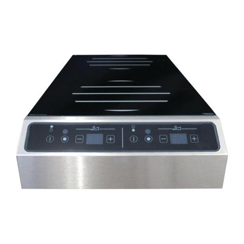 Adventys Induction Hob 2zones Front-to-Back Heavy Duty - 6kW (Direct)