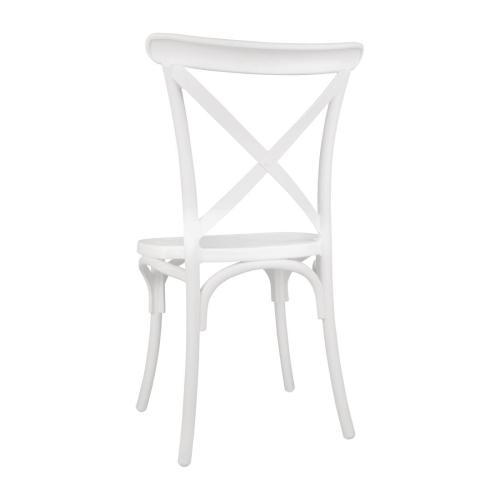 Bolero PP Crossback Side Chair White (Pack 4)