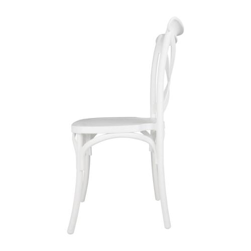 Bolero PP Crossback Side Chair White (Pack 4)
