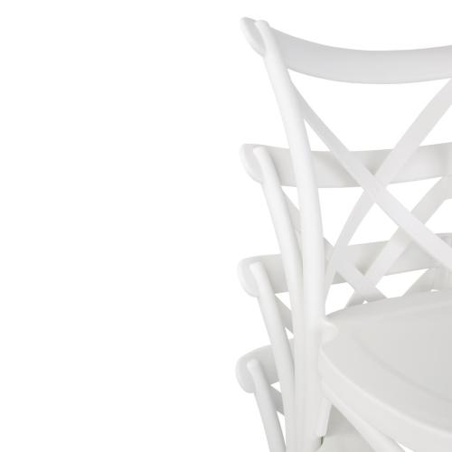 Bolero PP Crossback Side Chair White (Pack 4)