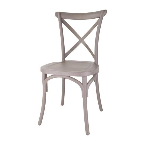 Bolero PP Crossback Side Chair Capuccino (Pack 4)