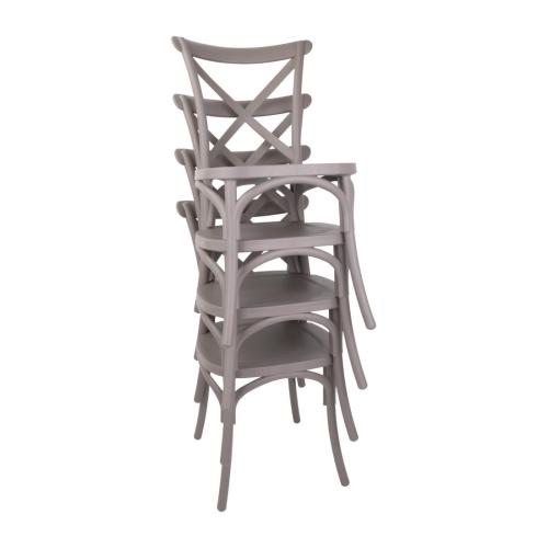 Bolero PP Crossback Side Chair Capuccino (Pack 4)