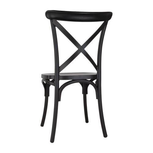 Bolero PP Crossback Side Chair Black (Pack 4)