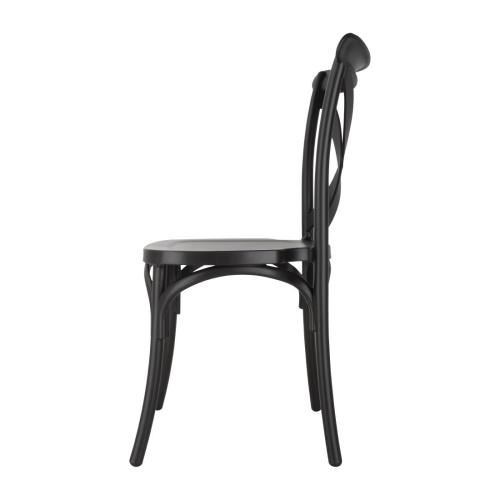 Bolero PP Crossback Side Chair Black (Pack 4)
