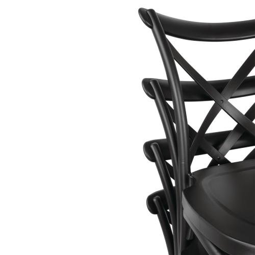 Bolero PP Crossback Side Chair Black (Pack 4)