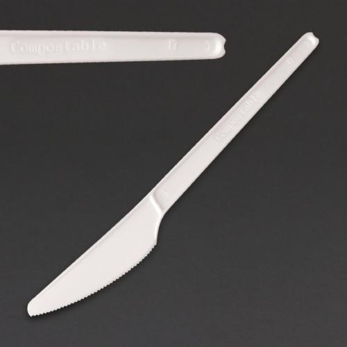 Fiesta Green Knife CPLA White - 152mm (Pack 100)