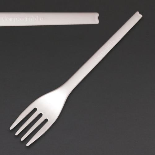 Fiesta Green Fork CPLA White - 152mm (Pack 100)