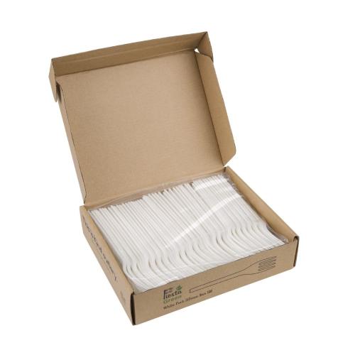 Fiesta Green Fork CPLA White - 152mm (Pack 100)