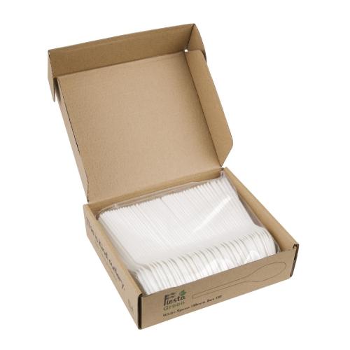 Fiesta Green Spoon CPLA White - 149mm (Pack 100)