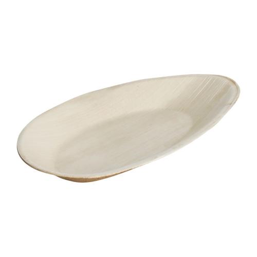 Fiesta Green Palm Leaf Plates Oval - 320x180mm (Pack 100)