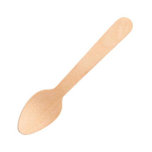Fiesta Compostable Birch Wooden Teaspoon - 110mm (Pack 100)  FSC 100%