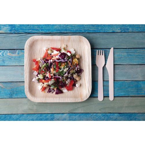 Fiesta Compostable Palm Leaf Plates Square - 200x200mm (Pack 100)