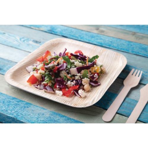 Fiesta Compostable Palm Leaf Plates Square - 200x200mm (Pack 100)