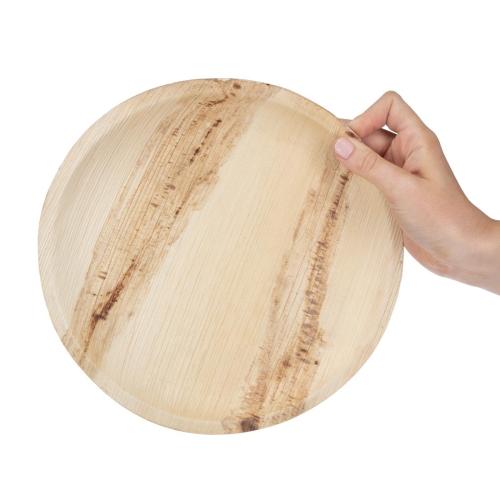 Fiesta Compostable Palm Leaf Plates Round - 250mm (Pack 100)