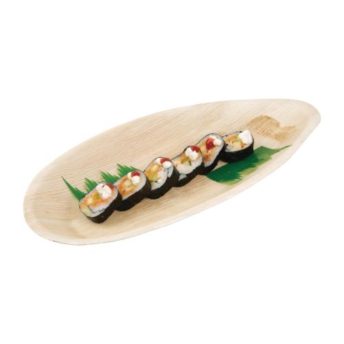 Fiesta Green Palm Leaf Plates Oval - 320x180mm (Pack 100)