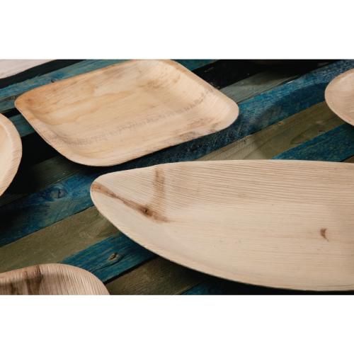 Fiesta Green Palm Leaf Plates Oval - 320x180mm (Pack 100)