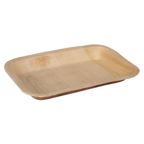Fiesta Compostable Palm Leaf Plates Rectangular - 250x160mm (Pack 100)