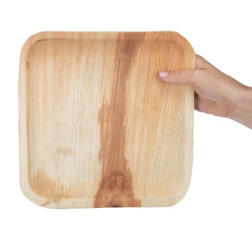 Fiesta Compostable Palm Leaf Plates Square - 250x250mm (Pack 100)