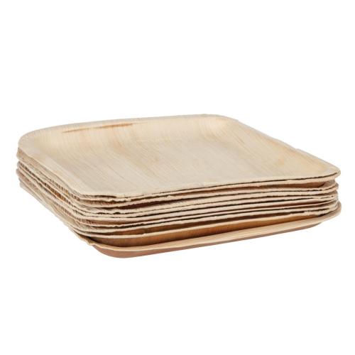 Fiesta Compostable Palm Leaf Plates Square - 250x250mm (Pack 100)
