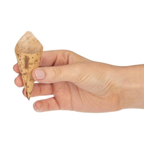 Fiesta Compostable Bamboo Bark Cone - 35x80mm (Pack 200)