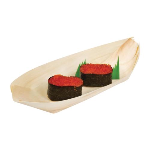 Fiesta Compostable Poplar Wooden Boat - 250mm (Pack 100)