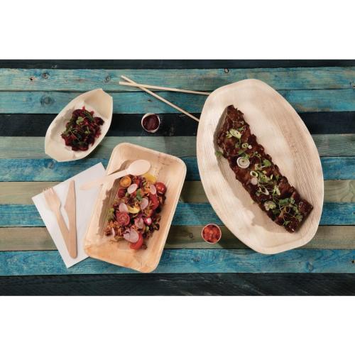 Fiesta Compostable Poplar Wooden Boat - 190mm (Pack 100)