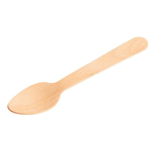 Fiesta Compostable Birch Wooden Teaspoon - 110mm (Pack 100)  FSC 100%