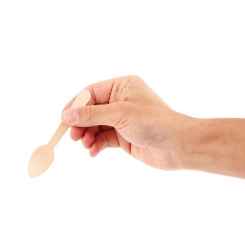 Fiesta Compostable Birch Wooden Teaspoon - 110mm (Pack 100)  FSC 100%